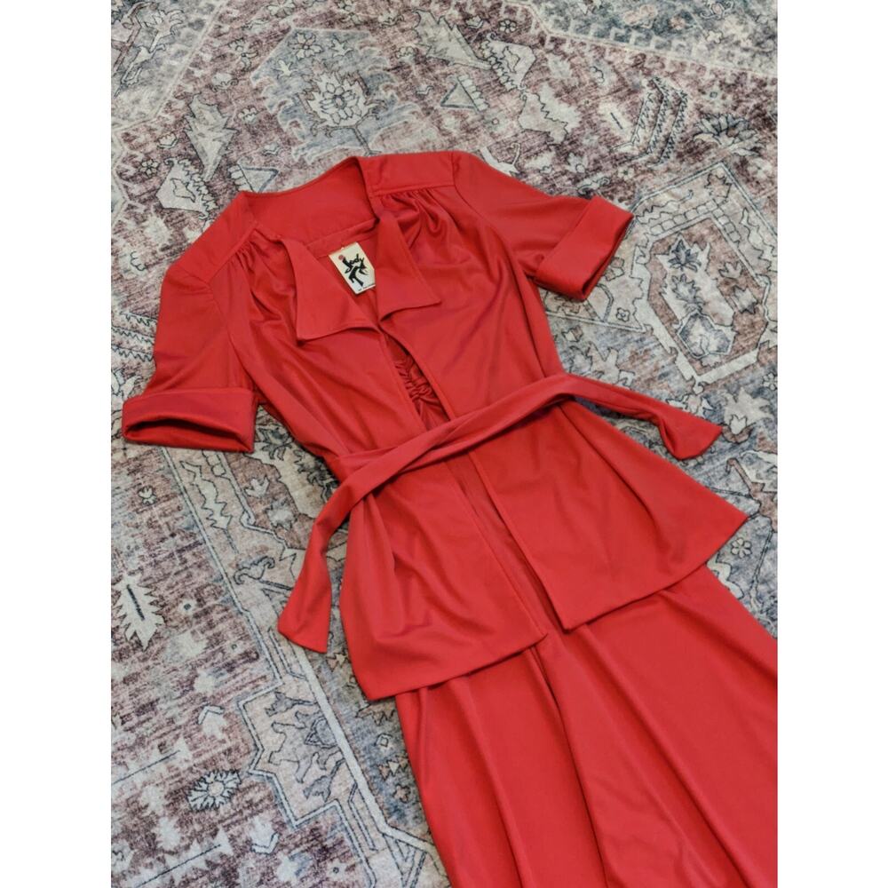 Vintage Jody T Of California Two Piece Dress And Cardigan Monochrome Set Belt